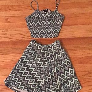 Pac sun crop top and skirt